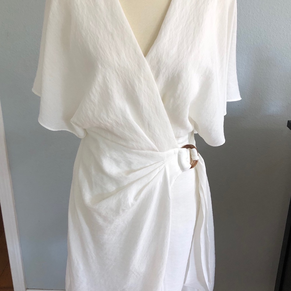 Lucy Paris {Boutique} Wrap & Buckle Dress {white}